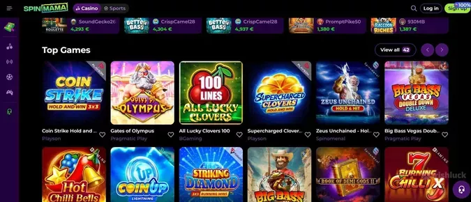 Spinmama bonus bez vkladu