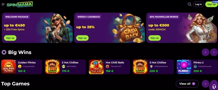 Spinmama bonus bez depozita