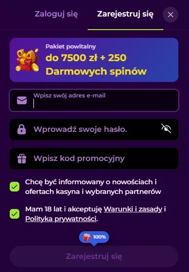 Registrácia Spinmama