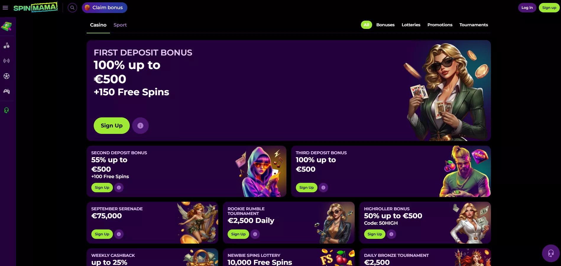 Registrácia Spinmama